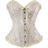 Womens Fashion Satin Classic Sweetheart Brocade Overbust Corset