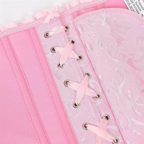 Womens Fashion Satin Classic Sweetheart Brocade Overbust Corset