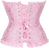 Womens Fashion Satin Classic Sweetheart Brocade Overbust Corset
