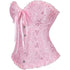 Womens Fashion Satin Classic Sweetheart Brocade Overbust Corset