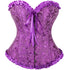Womens Fashion Satin Classic Sweetheart Brocade Overbust Corset