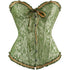 Womens Fashion Satin Classic Sweetheart Brocade Overbust Corset
