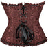 Womens Fashion Satin Classic Sweetheart Brocade Overbust Corset