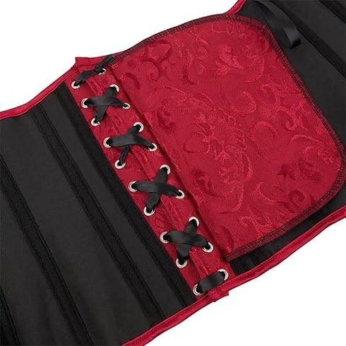 Womens Fashion Satin Classic Sweetheart Brocade Overbust Corset