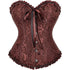 Womens Fashion Satin Classic Sweetheart Brocade Overbust Corset