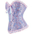 Womens Fashion Satin Classic Sweetheart Brocade Overbust Corset