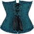 Womens Fashion Satin Classic Sweetheart Brocade Overbust Corset