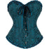 Womens Fashion Satin Classic Sweetheart Brocade Overbust Corset