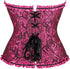 Womens Fashion Satin Classic Sweetheart Brocade Overbust Corset