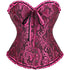 Womens Fashion Satin Classic Sweetheart Brocade Overbust Corset