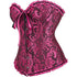 Womens Fashion Satin Classic Sweetheart Brocade Overbust Corset