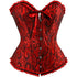 Womens Fashion Satin Classic Sweetheart Brocade Overbust Corset