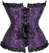 Womens Fashion Satin Classic Sweetheart Brocade Overbust Corset