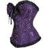 Womens Fashion Satin Classic Sweetheart Brocade Overbust Corset