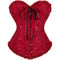 Womens Fashion Satin Classic Sweetheart Brocade Overbust Corset