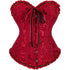 Womens Fashion Satin Classic Sweetheart Brocade Overbust Corset