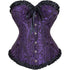 Womens Fashion Satin Classic Sweetheart Brocade Overbust Corset