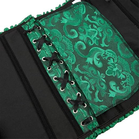 Womens Fashion Satin Classic Sweetheart Brocade Overbust Corset