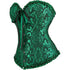 Womens Fashion Satin Classic Sweetheart Brocade Overbust Corset