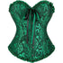 Womens Fashion Satin Classic Sweetheart Brocade Overbust Corset