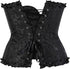 Womens Fashion Satin Classic Sweetheart Brocade Overbust Corset