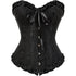 Womens Fashion Satin Classic Sweetheart Brocade Overbust Corset