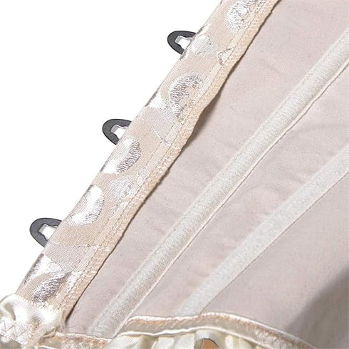 Womens Fashion Satin Classic Sweetheart Brocade Overbust Corset