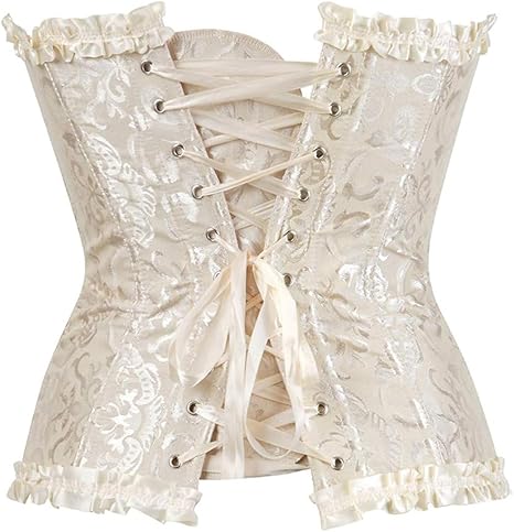Womens Fashion Satin Classic Sweetheart Brocade Overbust Corset