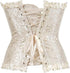 Womens Fashion Satin Classic Sweetheart Brocade Overbust Corset
