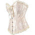 Womens Fashion Satin Classic Sweetheart Brocade Overbust Corset