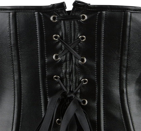 Womens Leather Corset Bustier Halloween Steampunk Corsets