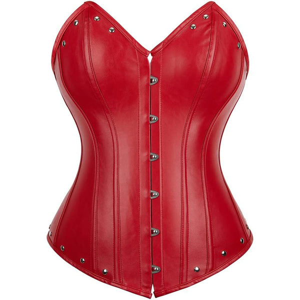 Womens Leather Corset Bustier Halloween Steampunk Corsets