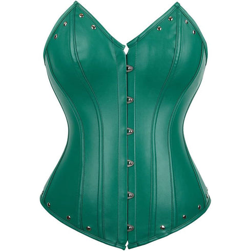 Womens Leather Corset Bustier Halloween Steampunk Corsets