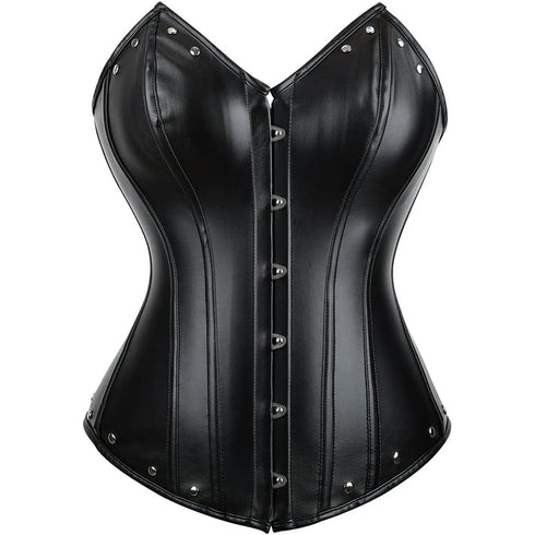 Womens Leather Corset Bustier Halloween Steampunk Corsets