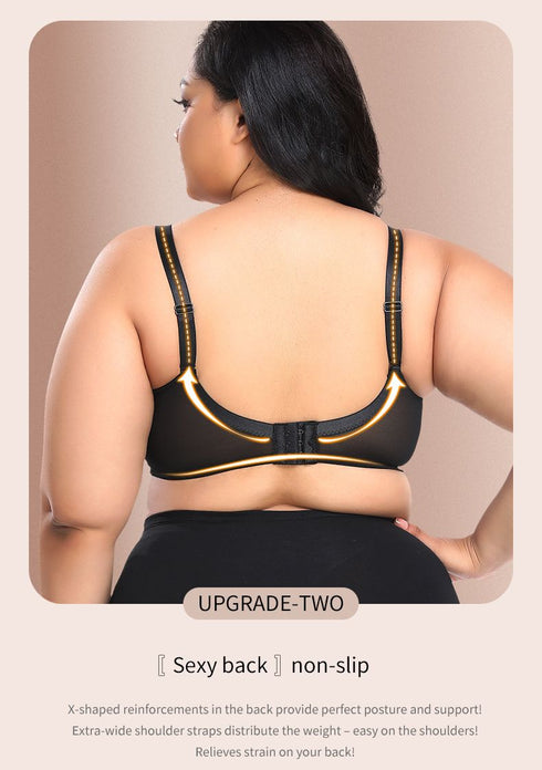 Womens Wireless Lace Plus Size Bras Ultra Thin Full Coverage Unlined Sexy Bralette