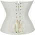 Zipper Front Faux Leather Overbust Corset Bustier Tops