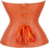 Zipper Front Faux Leather Overbust Corset Bustier Tops