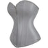 Zipper Front Faux Leather Overbust Corset Bustier Tops