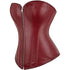 Zipper Front Faux Leather Overbust Corset Bustier Tops