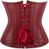 Zipper Front Faux Leather Overbust Corset Bustier Tops