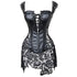 Women Steampunk Faux Leather Bustier Sexy Corset Dress