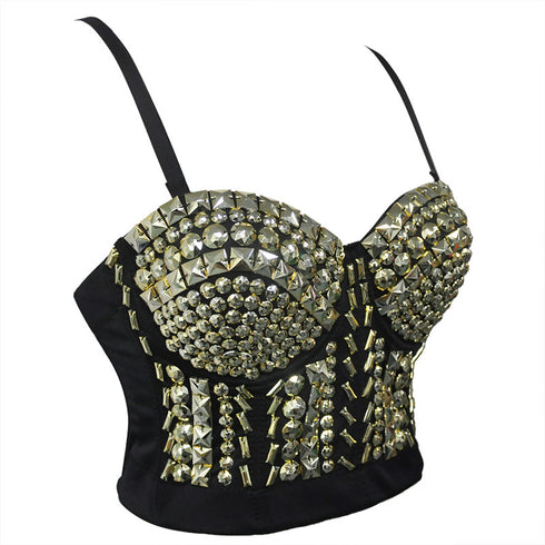 Steampunk Rivet Dance B Cup Bustier Bra