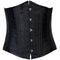 24 Steel Bones Waist Training Black Underbust Corset