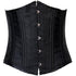 24 Steel Bones Waist Training Black Underbust Corset