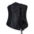 24 Steel Bones Waist Training Black Underbust Corset