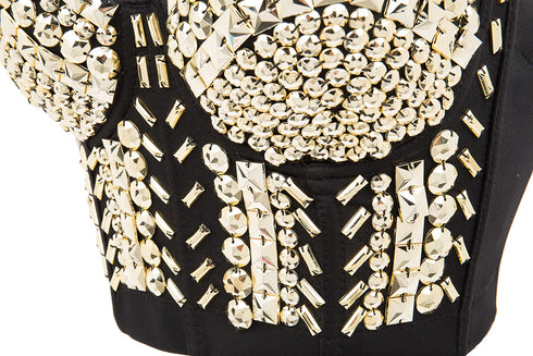 Steampunk Rivet Dance B Cup Bustier Bra