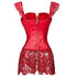 Women Steampunk Faux Leather Bustier Sexy Corset Dress