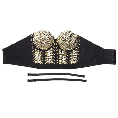 Steampunk Rivet Dance B Cup Bustier Bra
