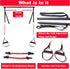 Adjustable Pilates Bar Kit with Resistance Band, Yoga Pilates Stick