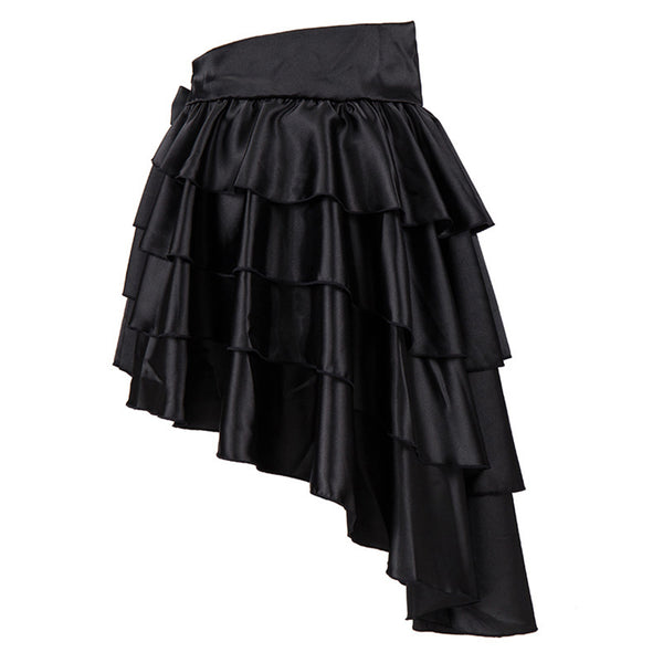 Brown Steampunk Gothic Skirt High Low Skirt